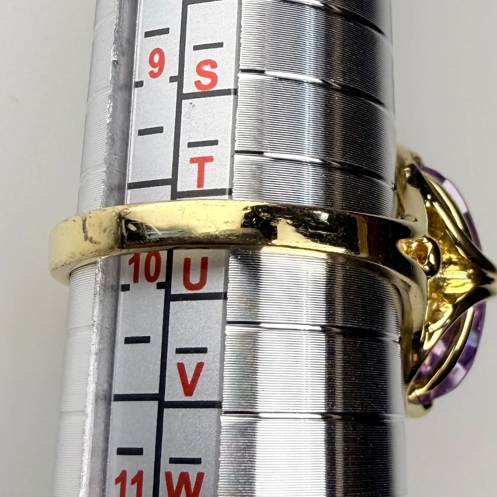 Gold Tone Kunzite Ring - Picture 11 of 14